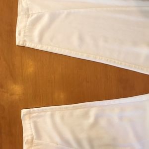 Cream straight leg Pants, lightweight, Anthropologie